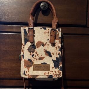 Wrangler Cream, Brown & Black Patterned Messenger Bag